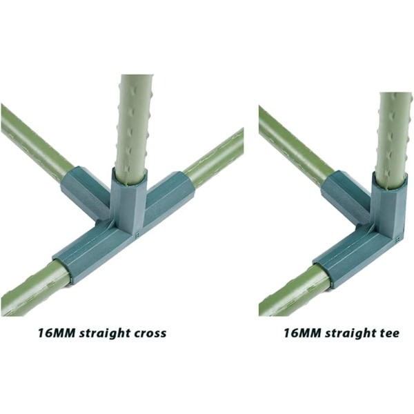 8 stk. drivhusrammebygningskonnektor PVC-rørfittings hegnslangekonnektor