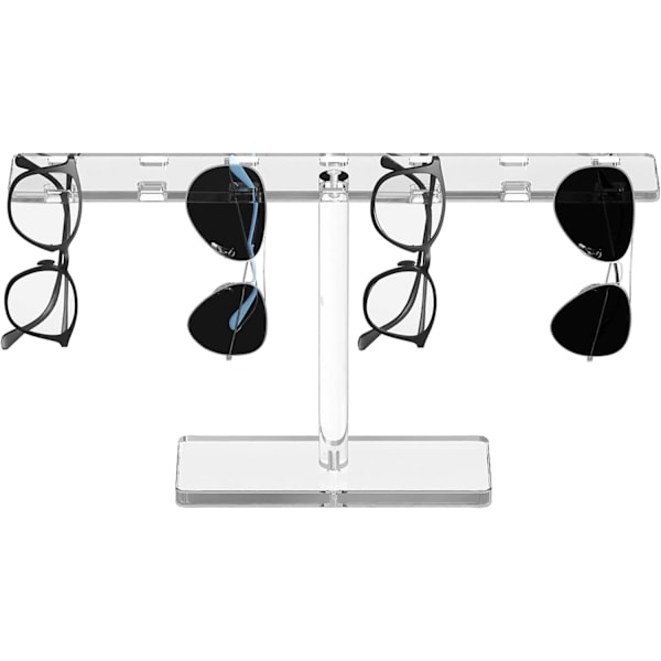 Brilleskabs Stativ, Akryl Brilleholder med 14 Slots, Solbrille Stativ til Hjem, Kontor, Optiker (Transparent, 32*17*6cm)