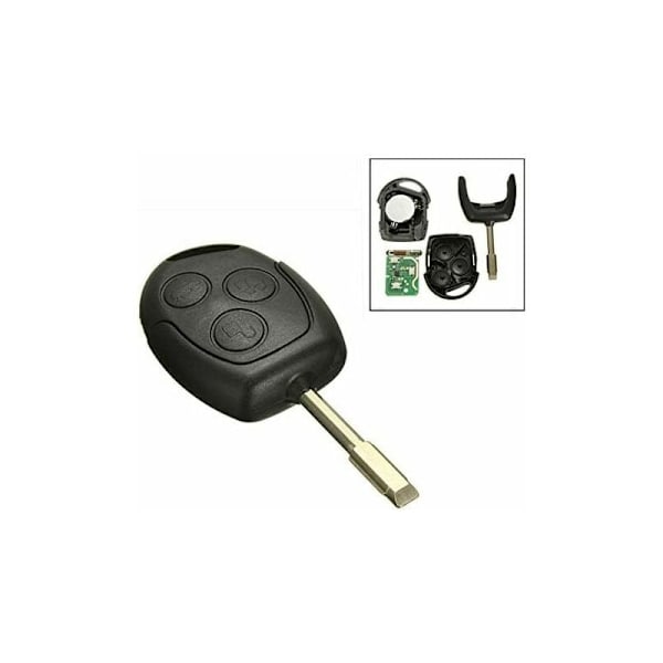 1 st 3 knapp 433MHz fjärrkontroll nyckel FOB för Ford/Mondeo/fiesta/focus/KA t