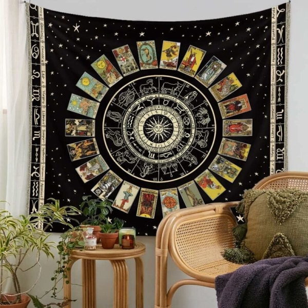 - Tarot Divination Väggbonad - Abstrakt Konst - Psykedelisk Väggdekor för