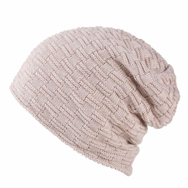 Unisex Varm Finstrikt Mössa med Flätad Mönster och Mjuk Fleecefodring