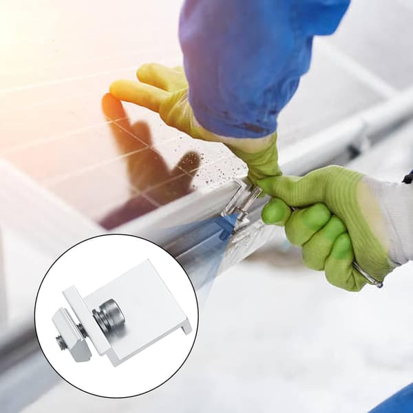 Pieces Solpanelstöd Kantklämmor, Fotovoltaiska Solpanel Fästbeslag, för Solpaneler Modulhöjd 30-50 mm