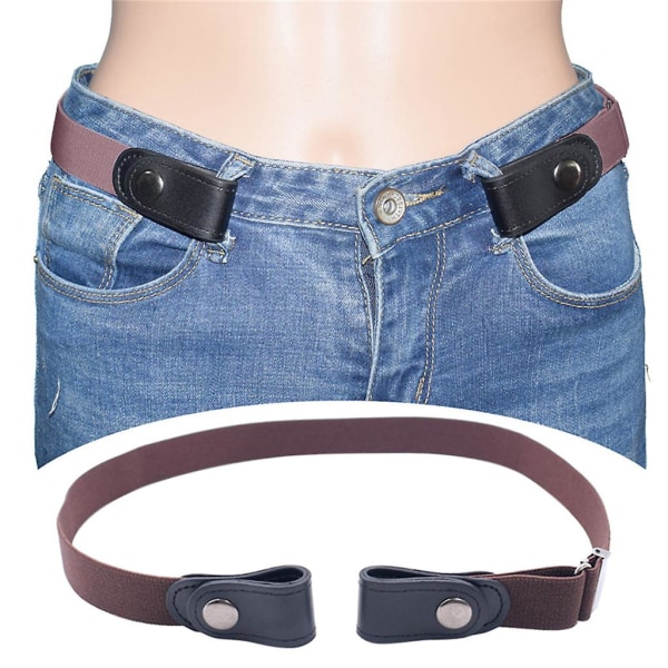 No Buckle Lazy Belt Elastinen Miesten ja Naisten Joustava, Sopii kaikkiin housuihin, f