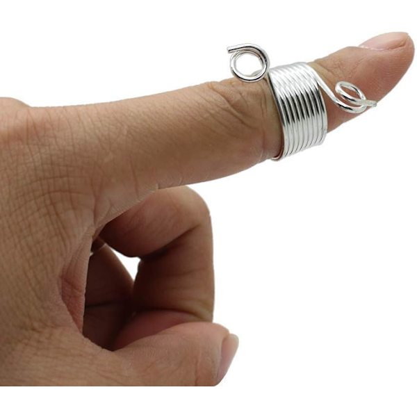 6-pack 2 storlekar metallgarnguide fingerhållare stickning fingerborg för virkning K