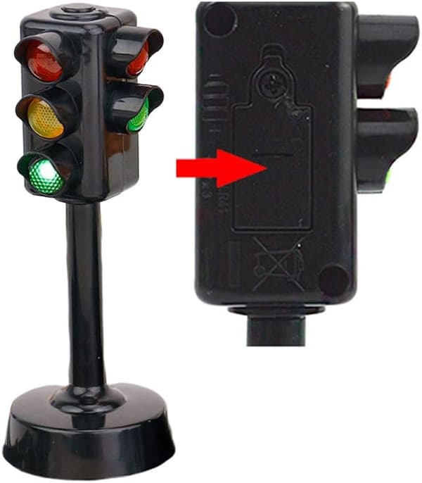 Leke trafikklys, 2 stk trafikklys leketøy trafikkskilt modell leker barn T