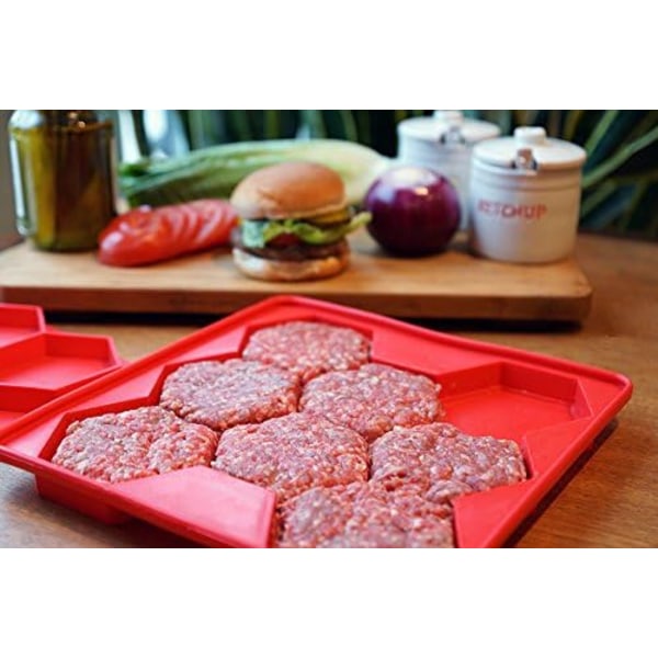 8-in-1 Burger Press & Freezer Container Makes 8 Quarter-Pound Bur