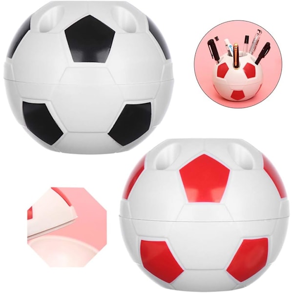 Kreativ Fodbold Penneholder Multifunktionel Skrivebords Fodbold Penneholder Porøs Design, Ikke Let at Deformere, Nem at Rengøre, til Kontor, Skole, Hjem osv