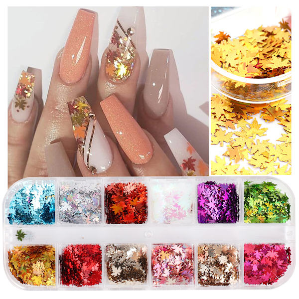 Jul Nail Art Glitter Nagelsekviner Naglar Design Glitter Jul Nail Art