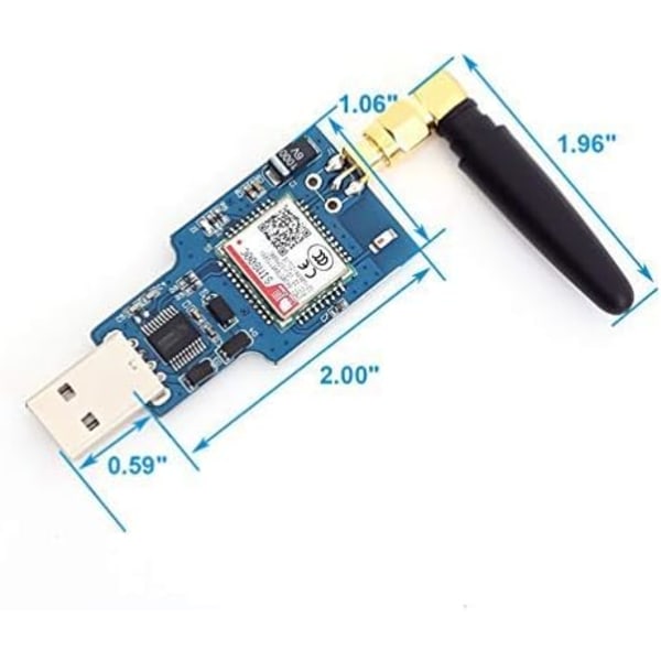 SIM800C Quad Band 850/900/1800/1900MHz USB GSM GPRS trådløs modul T USB C
