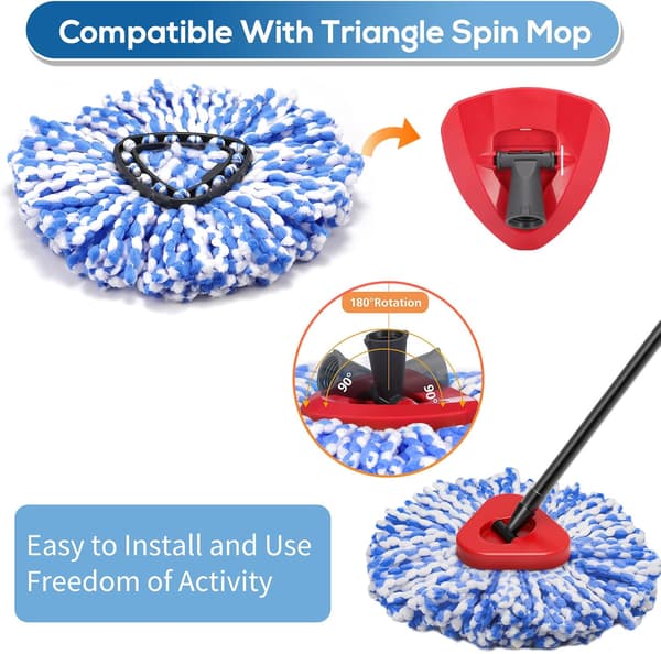 4 stk. moppebasedele kompatibel med EasyWring Spin Mop 1-tanksystem