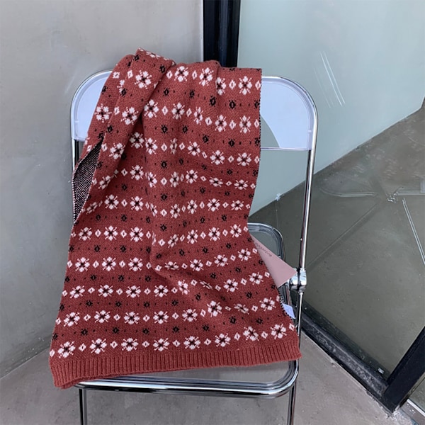 Röd damscarf, 196-45 cm