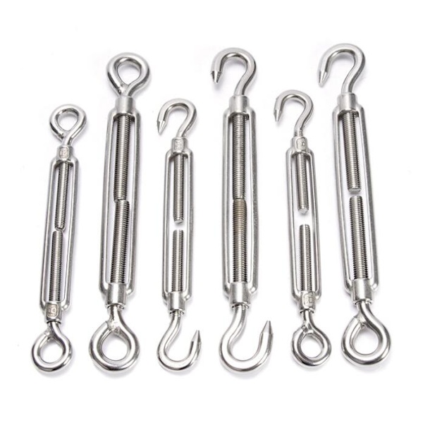 Wire Rope Cable M4 304 Rustfritt Stål Hook & Eye Rope Tensioner Tension Pack of 5