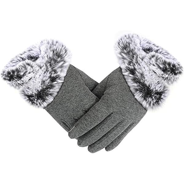 Dam Vinter Varma Handskar, Dam Vinter Pekskärmshandskar Varma Tjocka Vinter Pekskärmshandskar kompatibla Damer, Dam Vinter Stickade Handskar med