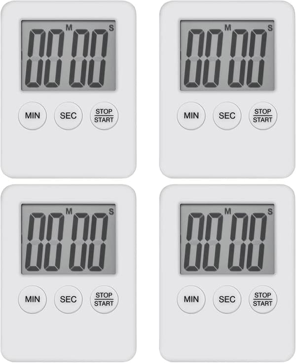 4 st Digital Kökstimer Mini Magnetisk LED Kökstimer Nedräkning kompatibel Matlagning, Lek, Träning.