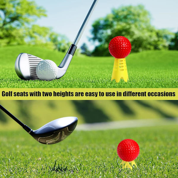 20 kpl golf-simulaattorin tiitä, muoviset golf-tiit simulaattoriin ulko- ja sisätilojen golfharjoitteluun, kotiharjoitteluun tarkoitetut golfmattotiit