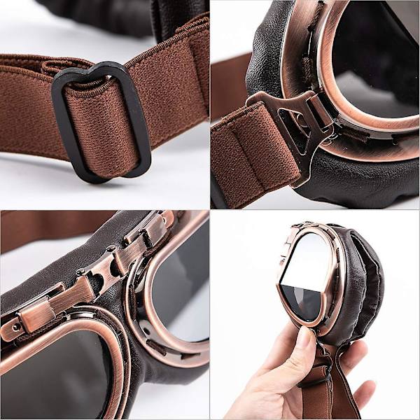 Pilot Pilot Style Motorsykkel Cruiser Scooter Goggles Sykkel