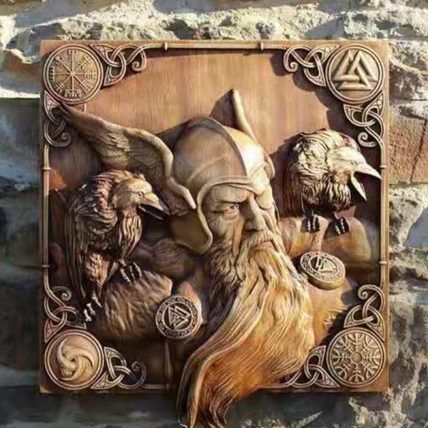 Nordic Mythological Rune Akryl Plane Vægophæng Hjem Dekoration