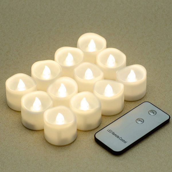 Flamlösa LED-värmeljus, brinner 5 dagar längre, batteridrivna