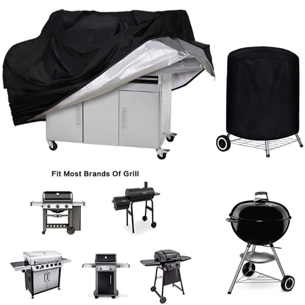 BBQ Grill Cover BBQ Grill Cover Vanntett Deksel 145 x 61 x 117 Cm Svart