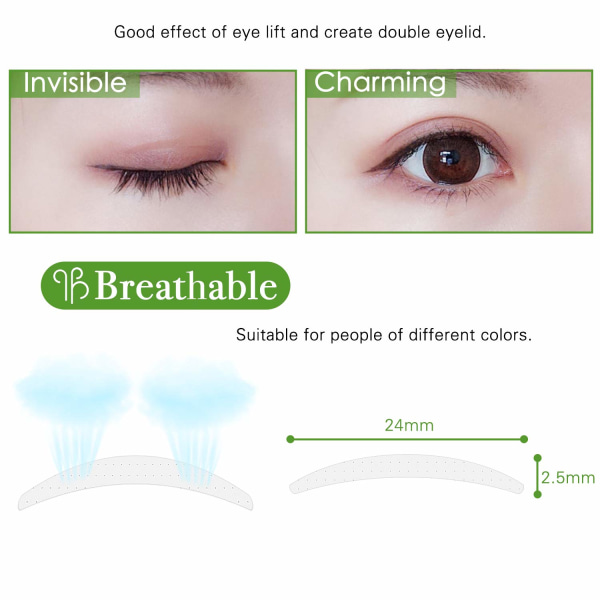 400 st naturliga osynliga ensidiga ögonlockstejpklistermärken Fiber för medicinsk användning