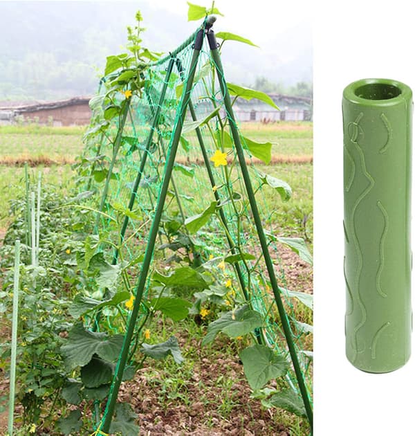 24 st Garden Plant Support Stakes PP Material Klätterväxt Stakes Grön