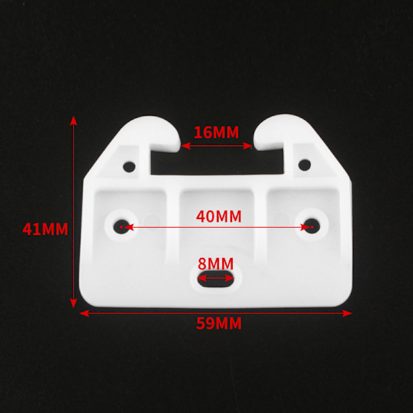 6 stk. plast krabbe krok skuffeskinne skuffeskinner skuffeskinner kommodeskuff føringer støtte sett bord hvit（59*41mm）