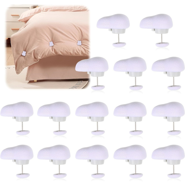 16 stk Dyneclips, Quilt Grippers, Tøjgardiner Dyner Quilt Forhindrer Tangles og Overløb Husholdning Ikke-Skridsikker