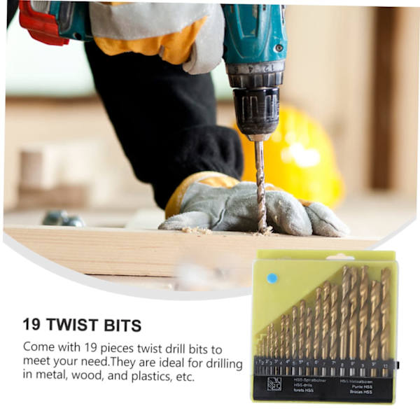 19 delar borrbits borr stans batteri borr borr diamant borrbits