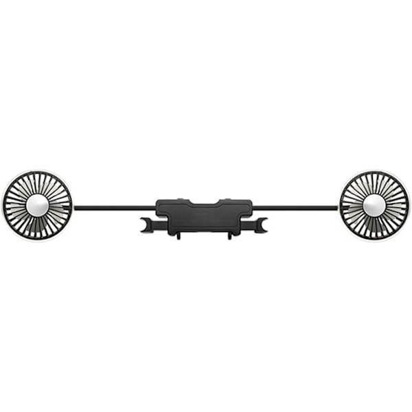 Dobbelthodet USB-bilvifte for baksetet 360 graders roterende med USB-LED