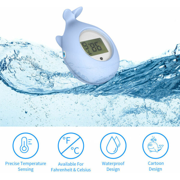 Baby badetermometer, digitalt indendørs badetermometer, badelegetøj med LED