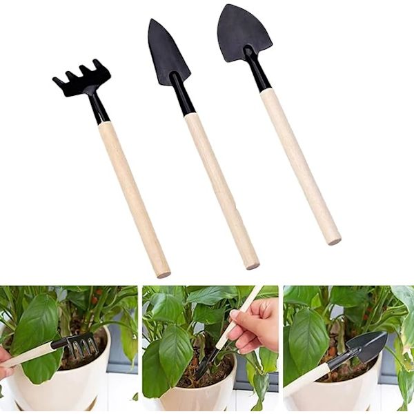 Puutarhatyökalut Kolmiosainen sarja Mini Puutarha Pieni Lapio/Harava/Spa