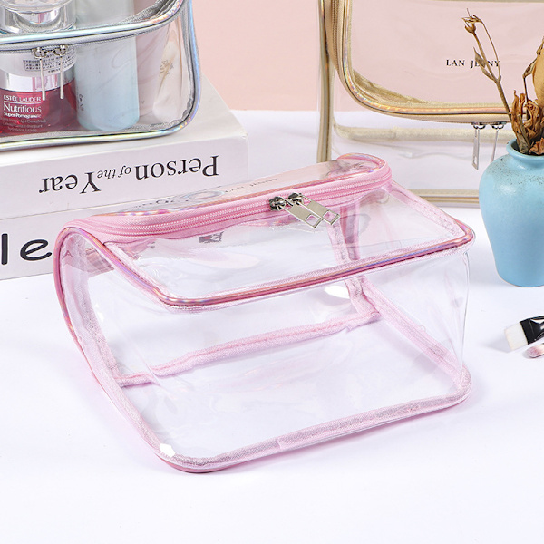 Transparent kosmetisk väska för dammode Rosa