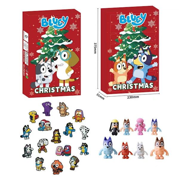Julekalender 2024, 24 stk. Søde Tegneseriefigurer Julekalender Minifigurer Legetøj, 24 Dages Julekalender Ideel til Fans Børnegaver til Fødselsdag