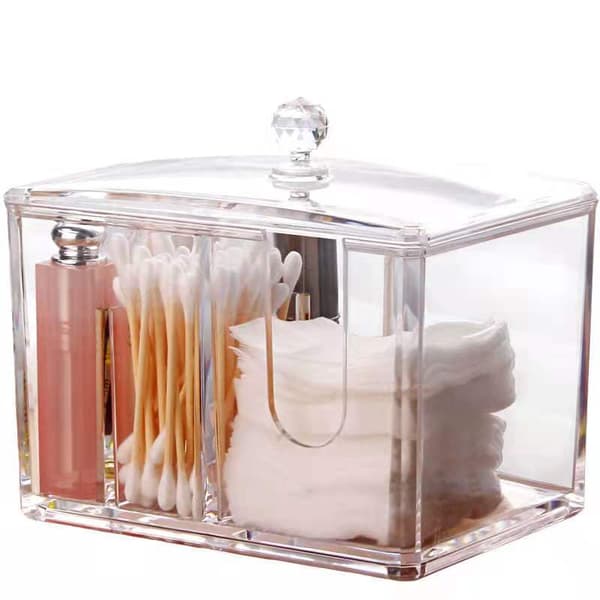 Makeup-förvaringslåda Makeup Remover Holder 4 rutnät Transparent Acr