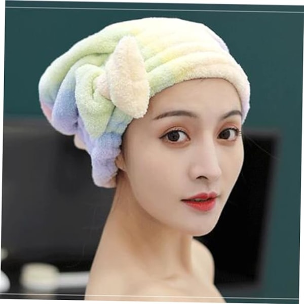 Mikrofiber hårhåndkle 2 stk tørrhårhette fleece hårhåndkle bandanas for kvinner