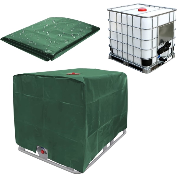 IBC Tankdæksel - Til 800L Vandtank - Til IBC Tank - Grøn, 120x80x116cm