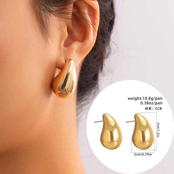 Guld øreringe til kvinder piger, drop halskæde, 14K forgyldt Hyp