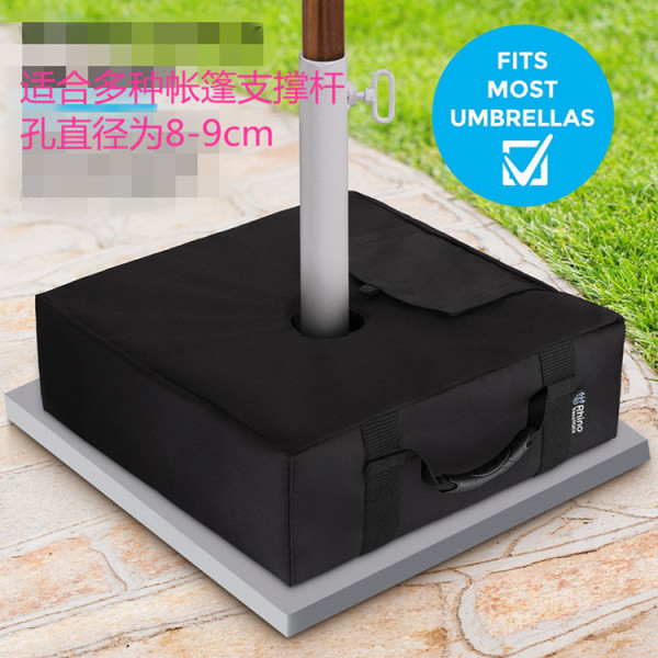 2 st paraplybas viktväska, 18\" sandväska för paraply, trädgård, uteplats, utomhus, enkel installation (svart)