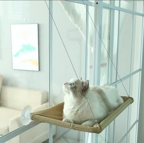 Katte hængekøje - 1 stk. - Sort - Hangmat Kat - Vægmontering - 55*35*2.5cm