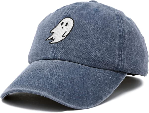 Ghost Broderi Pappa Hat Baseball Cap Söt Halloween