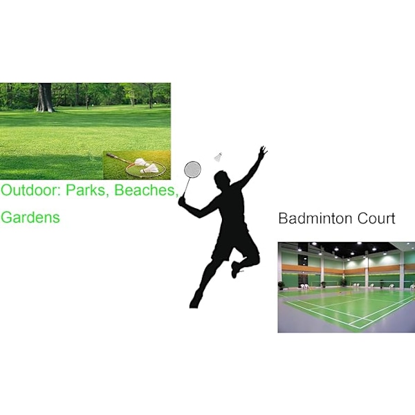 Badmintonfjäderbollar för utomhusbruk, 6 stycken - tåliga vita fjädrar