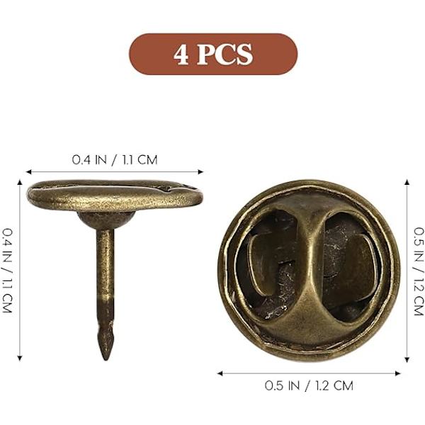 4 st kaffebönor formade brosch metall pin present dekor märken pin för ryggsäck