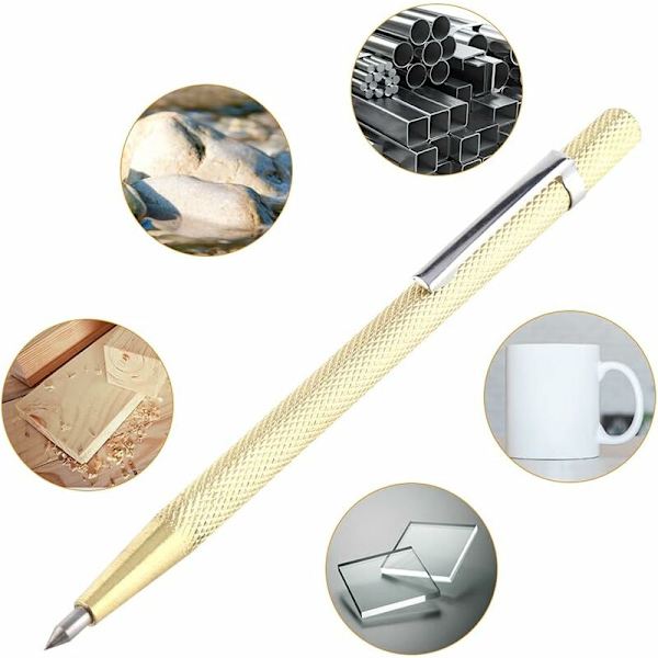 Scriber, bærbar karbidspids graveringsstift, glaskeramikmetal