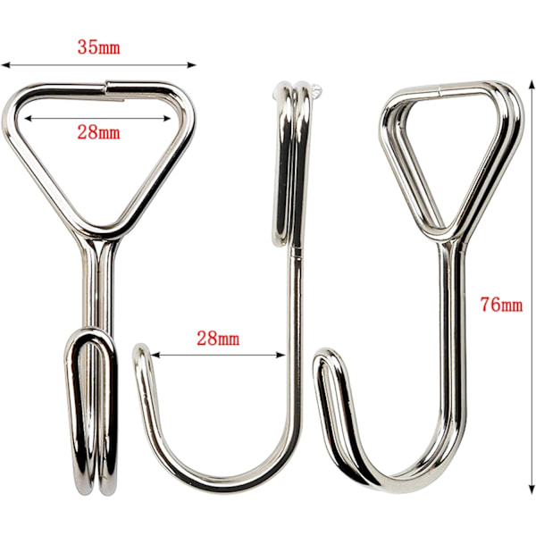 10 stk Spiral Kroge, Rustfrit Stål Bungee Snore Kroge, Bungee Snore Kroge, Bungee Snore Kroge, til Telte, Cykler, Bagage Fastgørelse, Fikseringskroge