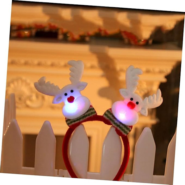 4 st julglitter-prydnader för barn, julredskap, dubbla spännen, julhuvudband, huvudbandsdekorationer, håraccessoarer, julklapp H