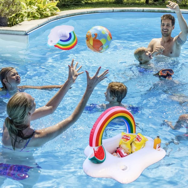 Uppblåsbara underlägg, pool flytande kopphållare, uppblåsbar strandpool boj, uppblåsbar kopphållare, flytande poolbar, uppblåsbar poolpartybricka