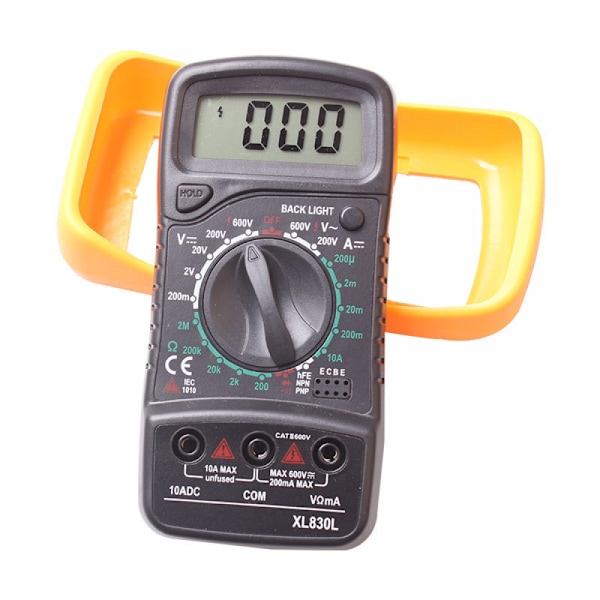 Digitalt voltmeter, amperemeter, ohmmeter, multimeter, volt AC DC tester