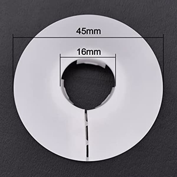 sett med 12 hvite enkle radiatorrosetter, radiatorrosett, radiatorrør c