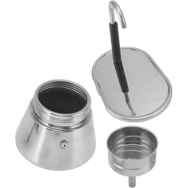 Espressokeitin, Yhden suuttimen liesitaso Ruostumaton teräs Mini liesitaso Espressokeitin