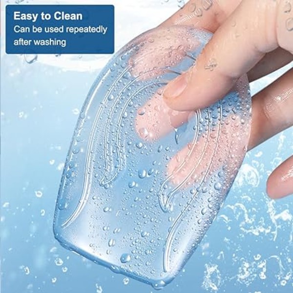 1 par gel häl innersula 2cm, transparent silikon häl lyft innersulor， Calcane